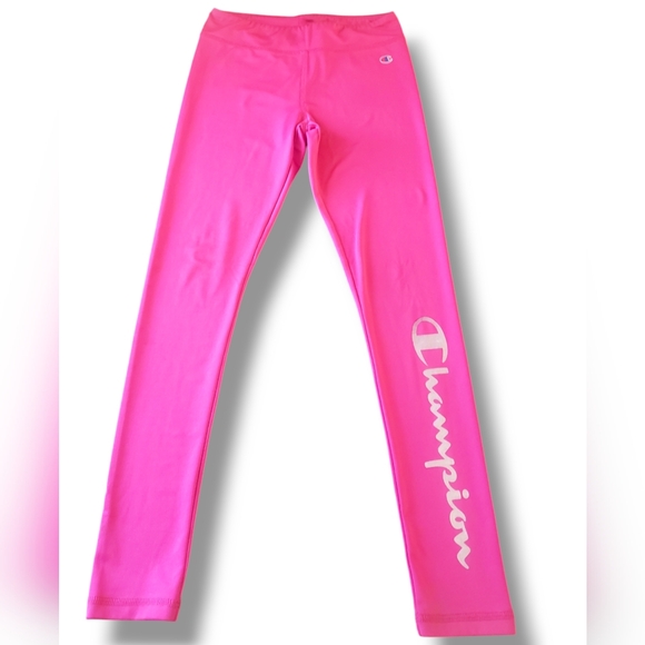 Girls size large Champion Leggings , new without tag, bright pink leggings - Picture 2 of 8